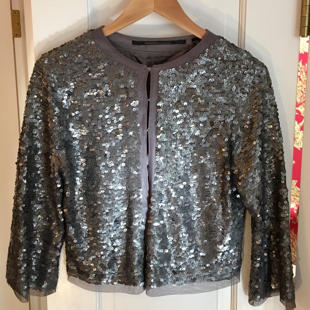 Cropped Sequin Jacket
